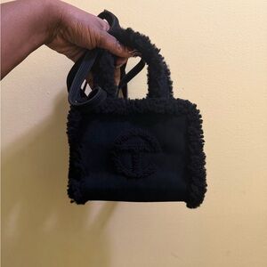 Telfar x Ugg Black Shearling Mini Bag